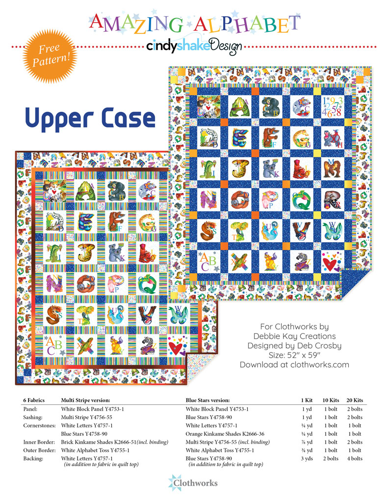 Upper Case FREE Pattern by Debbie Kay Creations